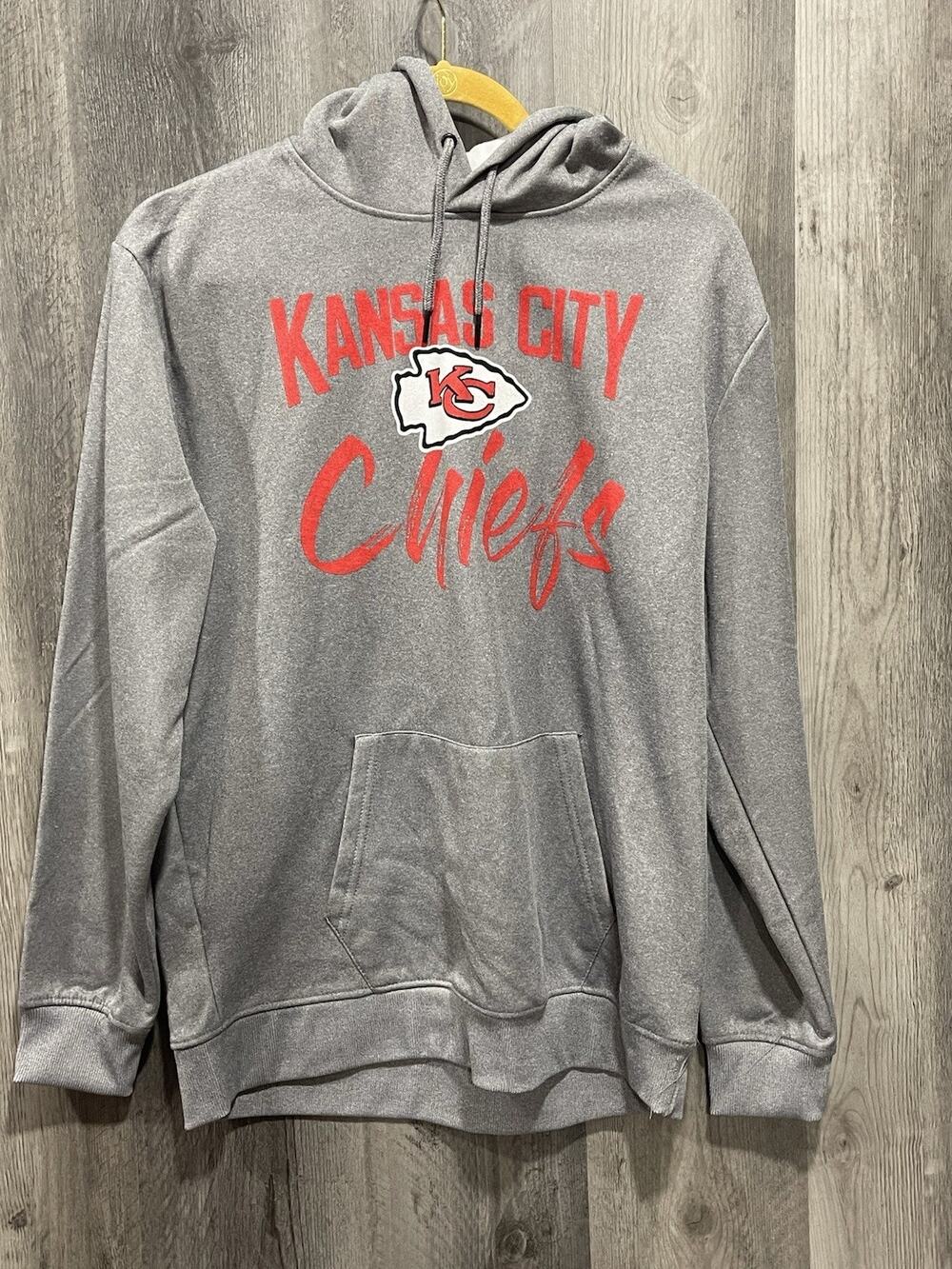 Kansas City Chiefs Nike Hoodie Gray NFL Football Sweatshirt Mens Size XL